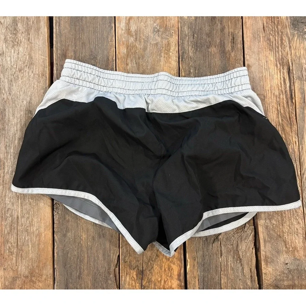 Nike‎ Dri-FIT Women Running Shorts Black Grey Spandex Liner Small